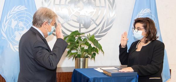 سيما بحوث تؤدي اليمين كمديرة تنفيذية لهيئة الأمم المتحدة للمرأة