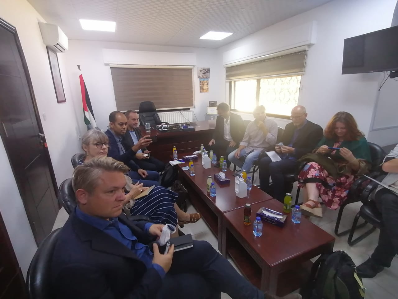 وفد إعلامي دنماركي يزور المجلس الوطني الفلسطيني بعمان