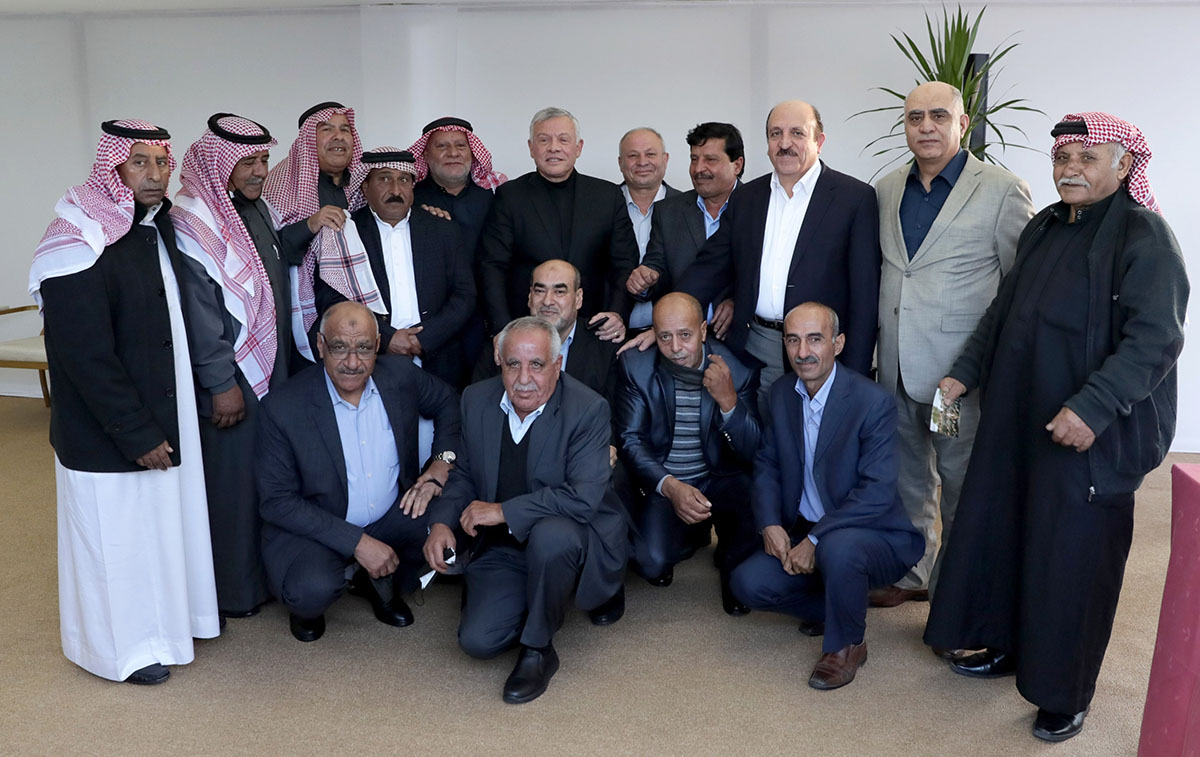 King meets veterans in Southern Badia