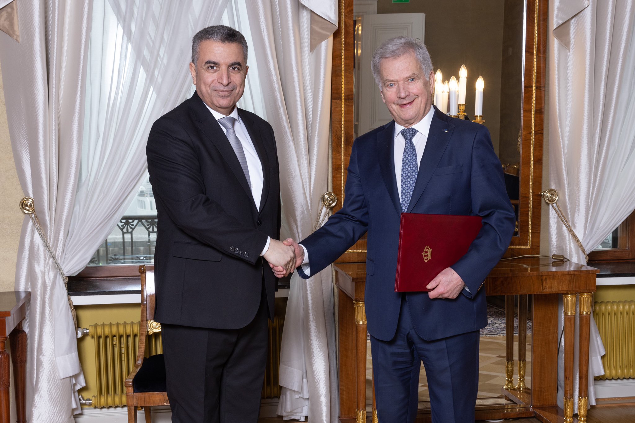 Finland president receives Jordanian ambassador's credentials