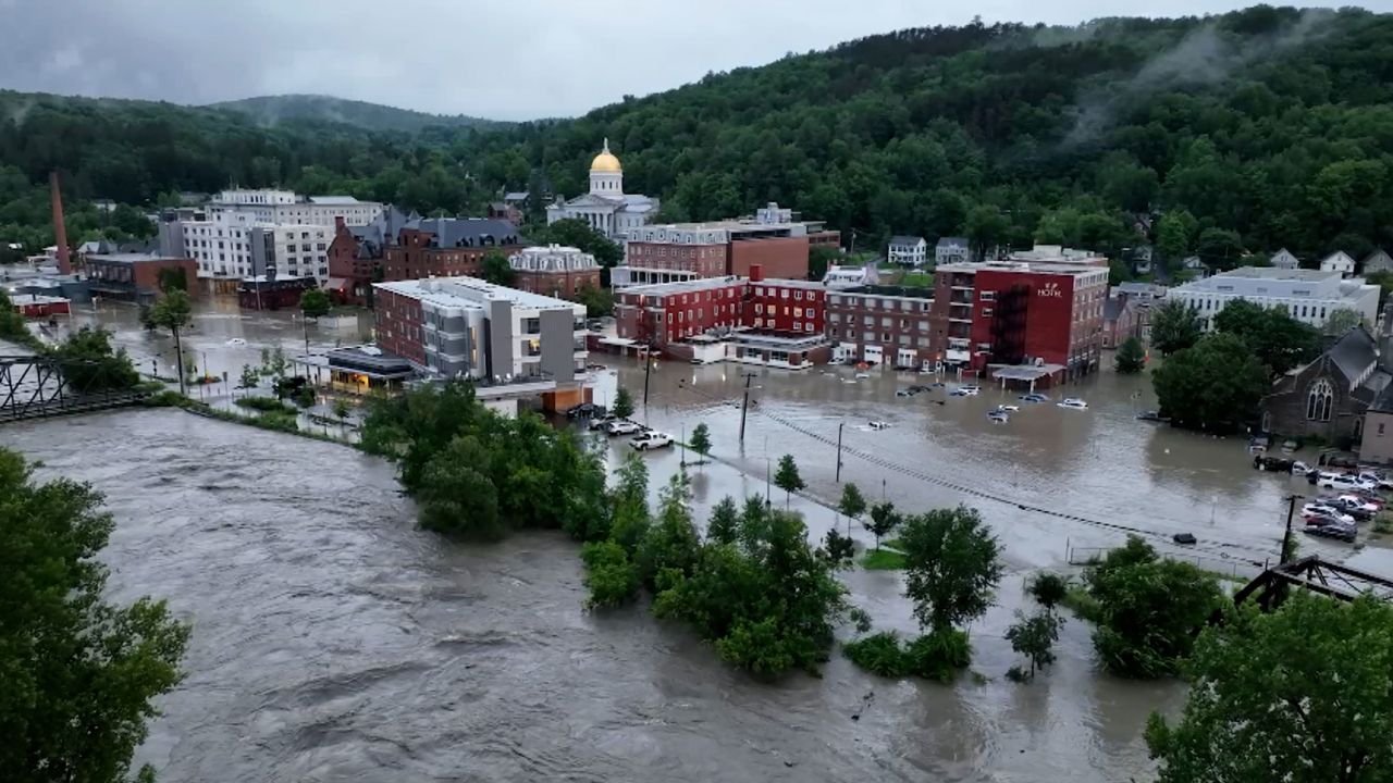 US storms: Vermont governor calls floods 'historic and catastrophic'