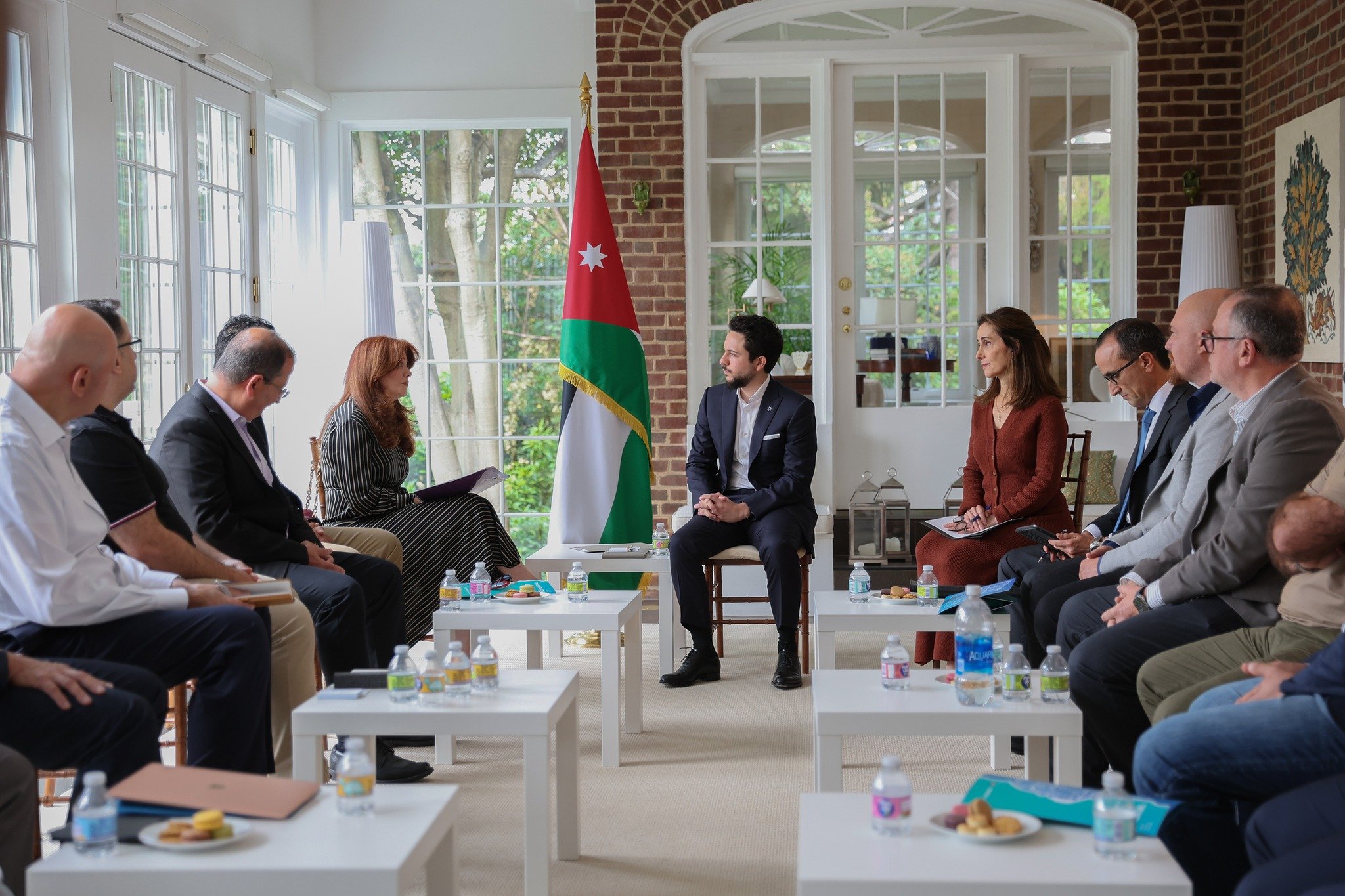 Crown Prince meets Jordanian business leaders working in technology in Washington, DC