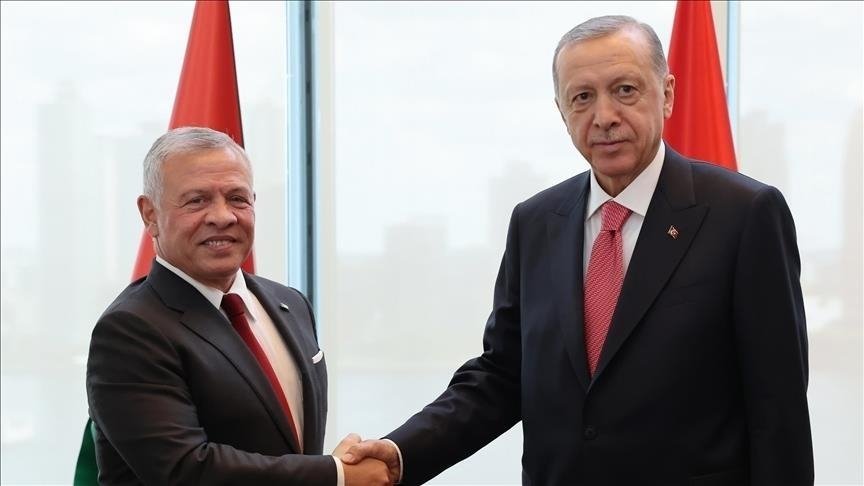 King Abdullah ,Türkiye president call for end to Gaza escalation