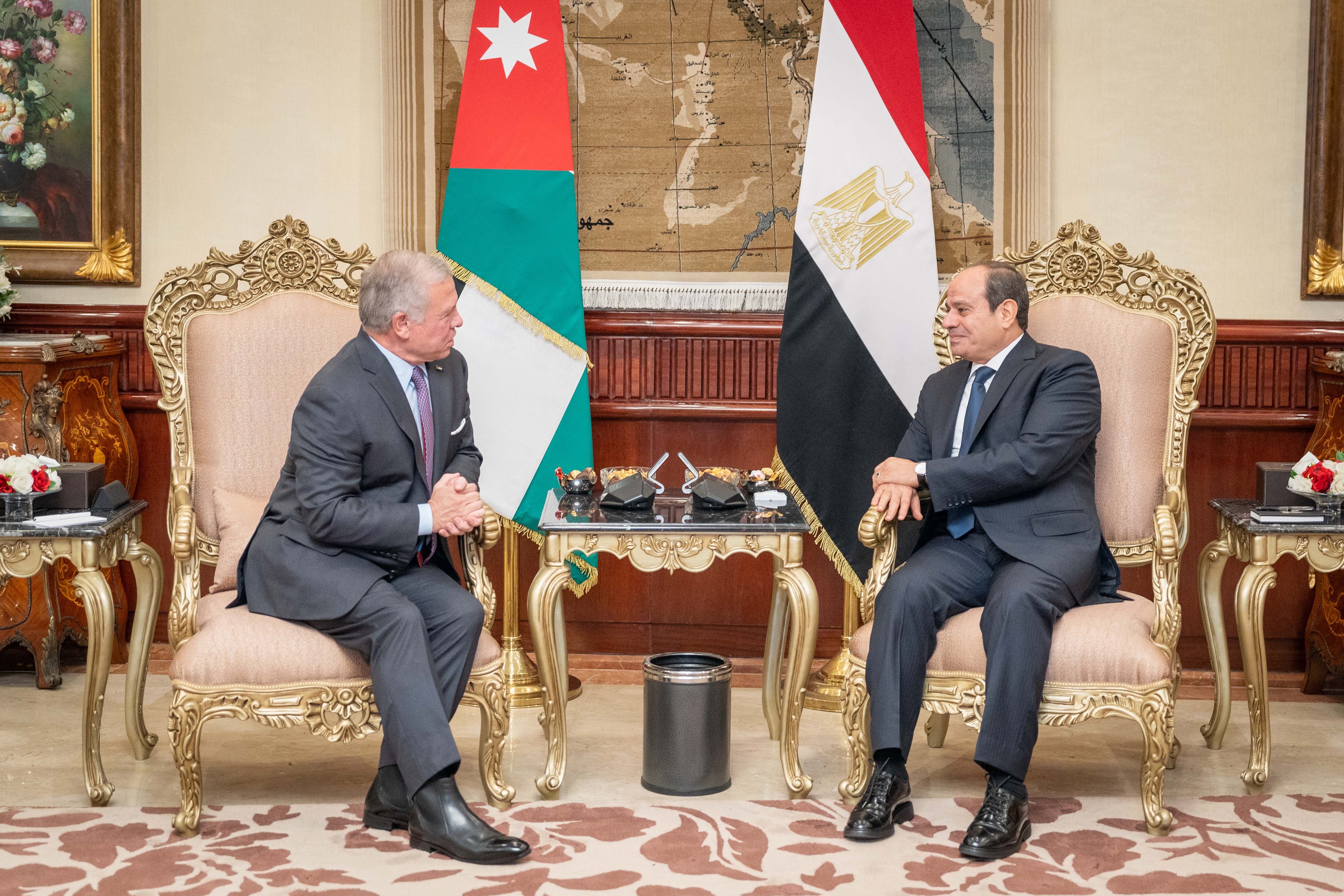 King, Egypt president reject collective punishment policy against Gaza