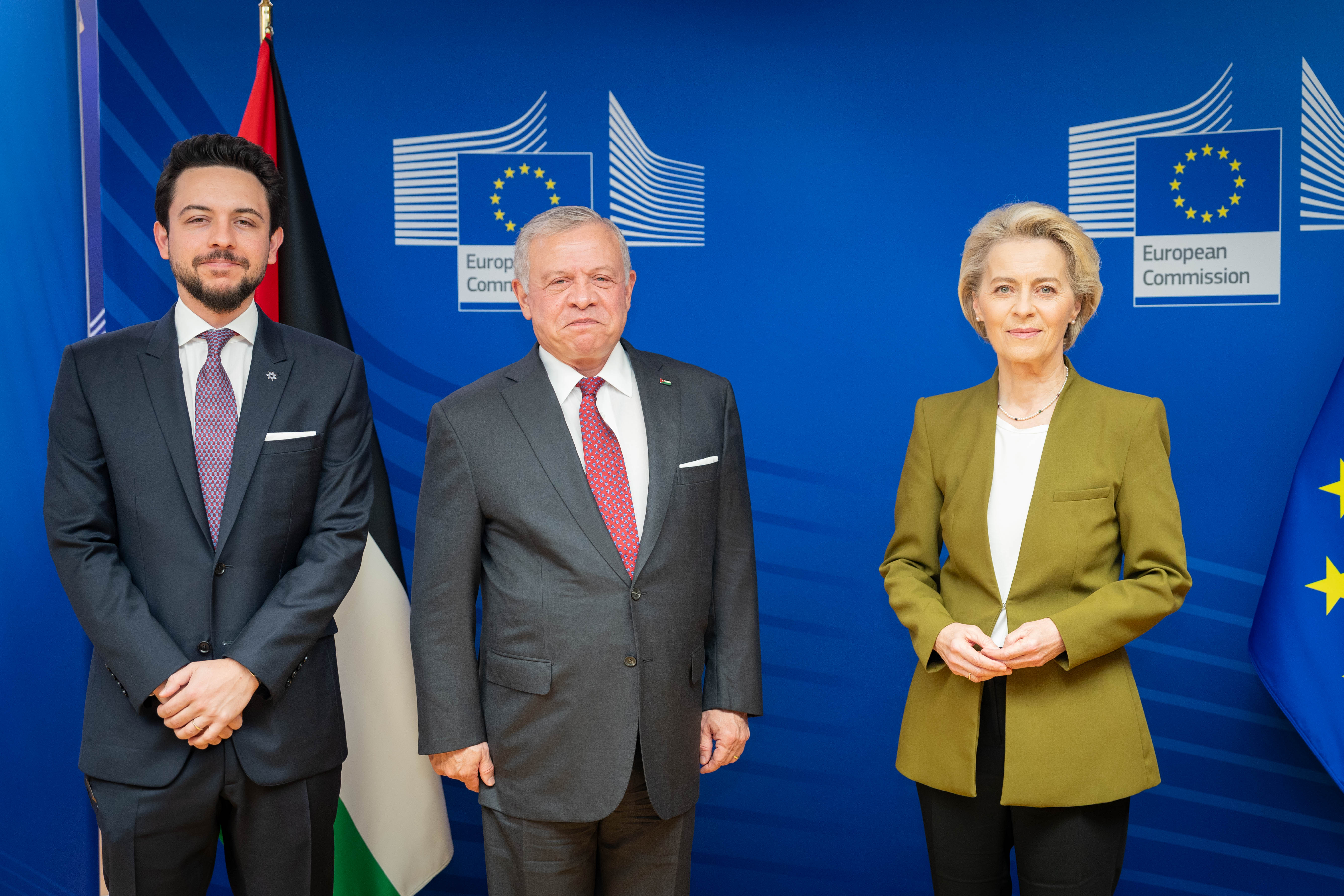King meets EU Commission president, stresses need for Gaza ceasefire