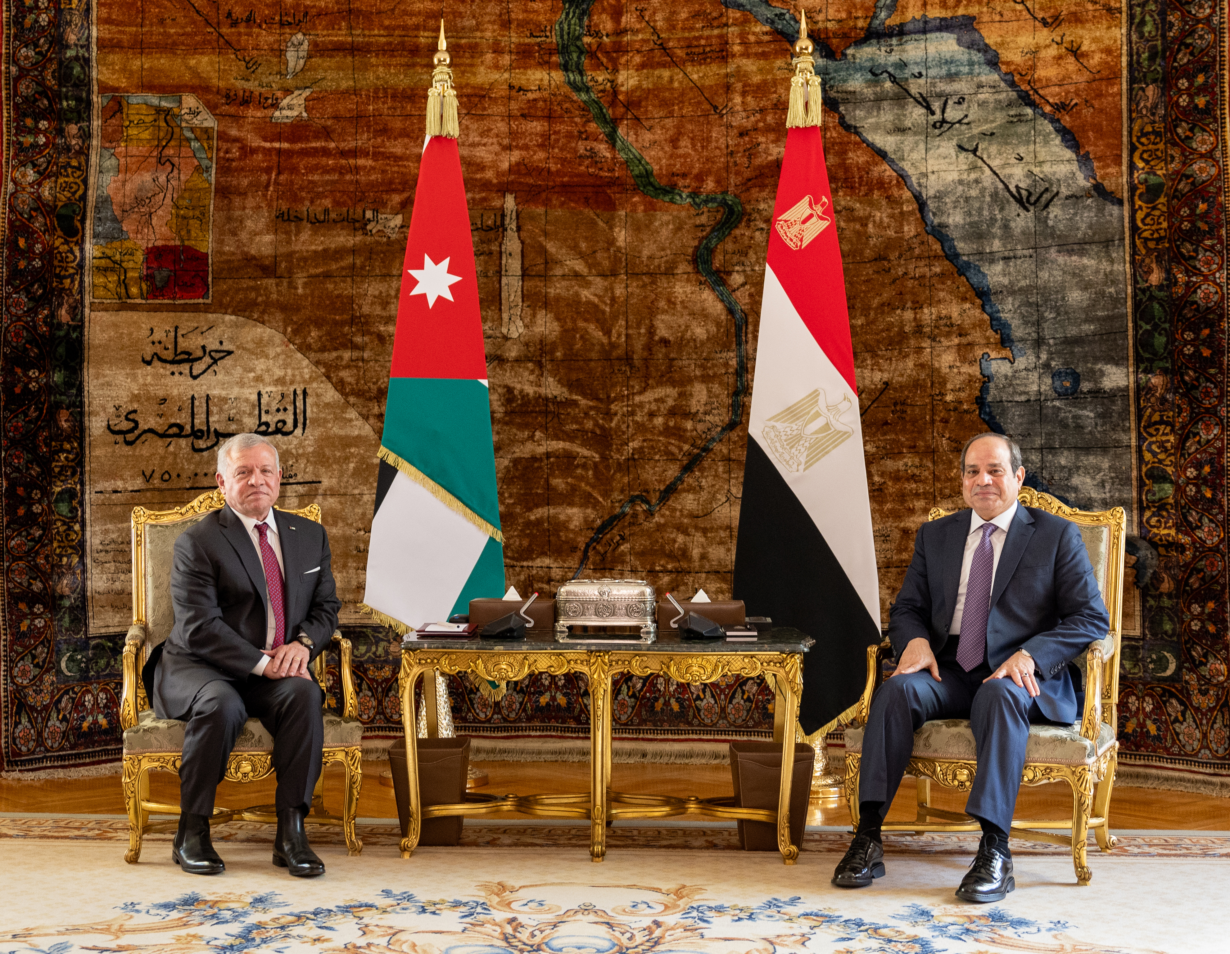 King Abdullah , President Al-Sisi call for immediate ceasefire in Gaza