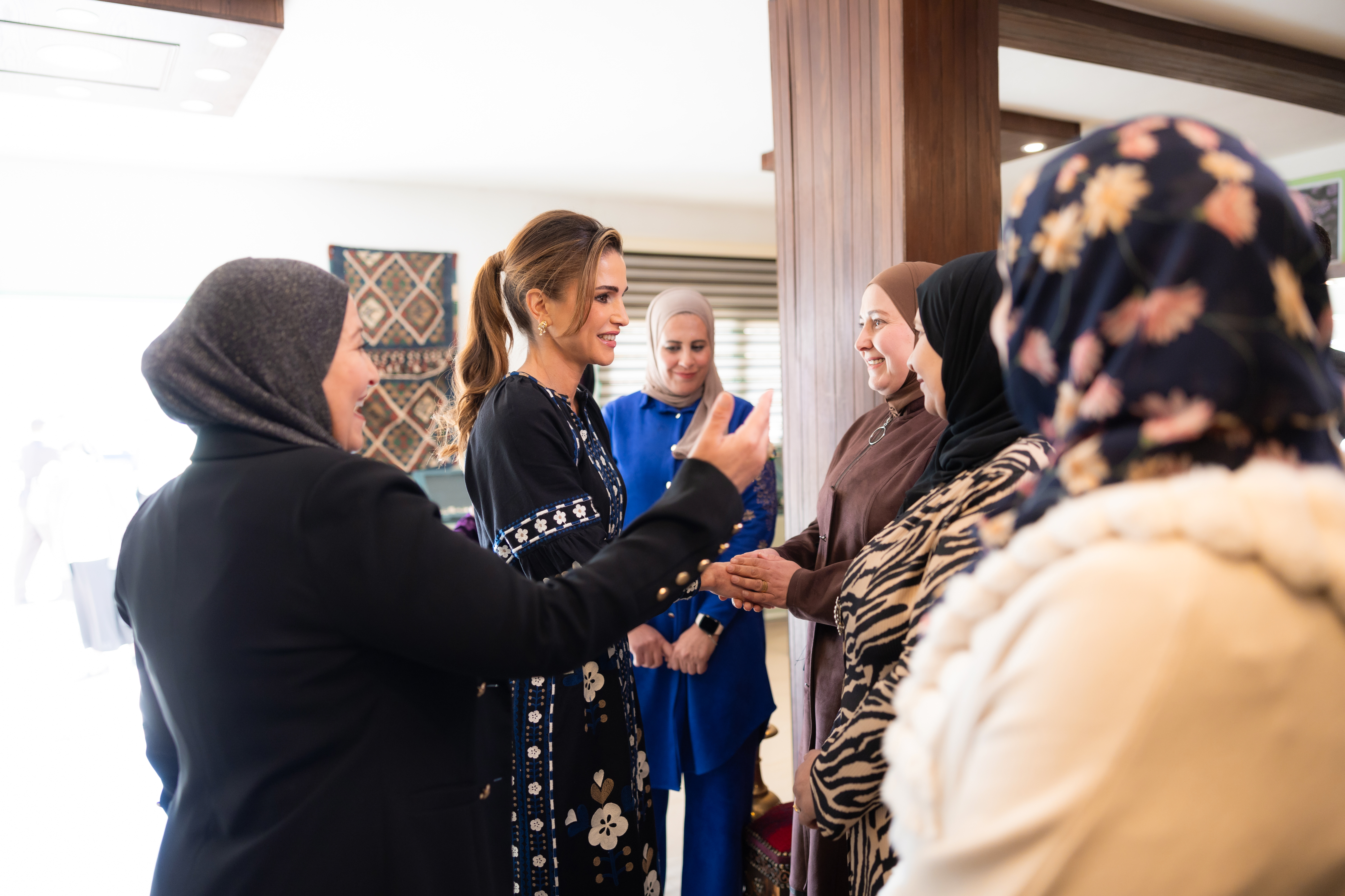 Queen Rania visits development programs by local youth and women in Wadi Musa