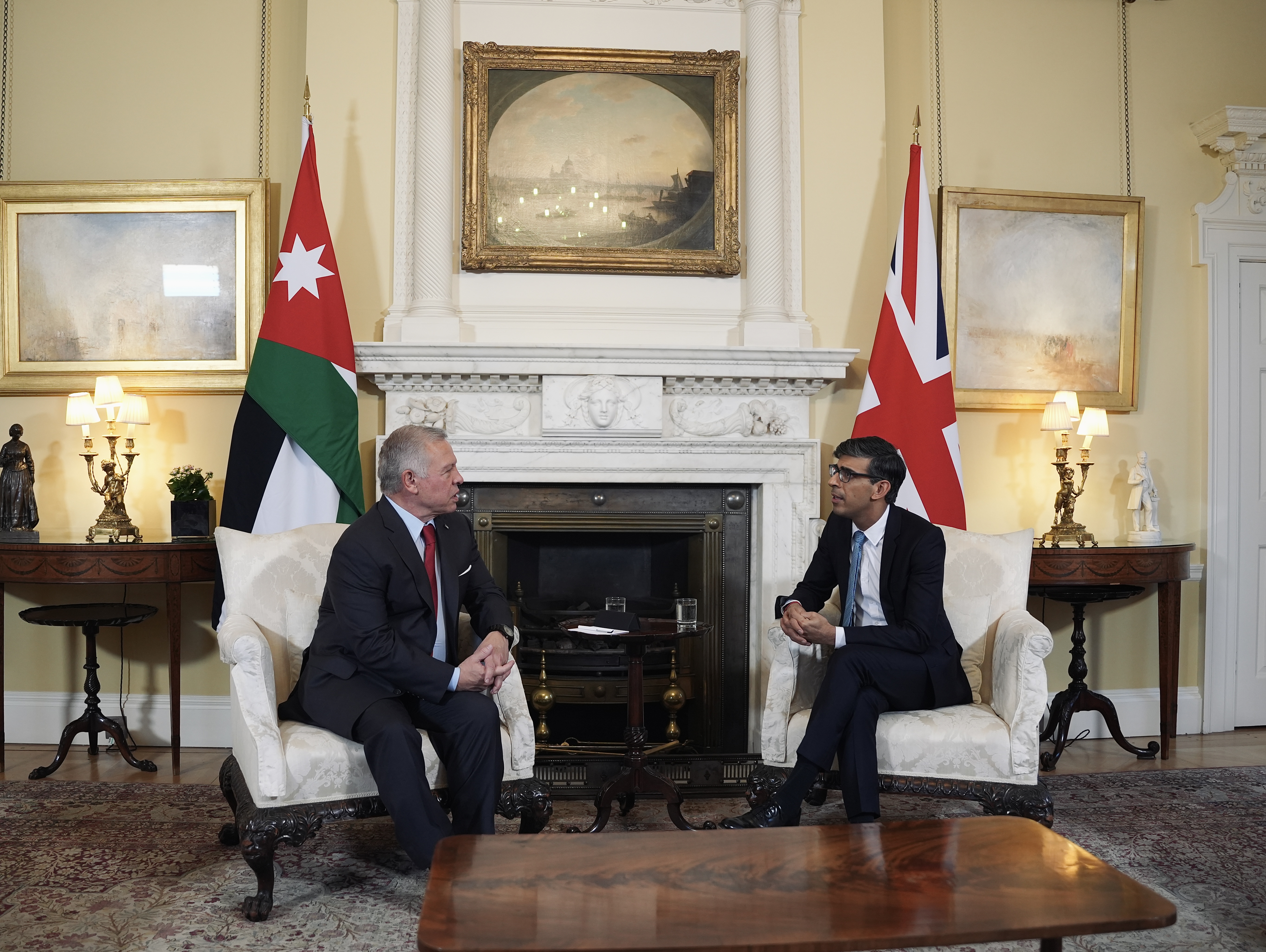 King meets UK PM, warns of consequences of Israeli attack on Rafah