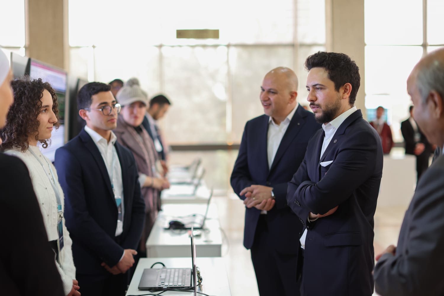 Crown Prince visits first national electronic chip design competition exhibition