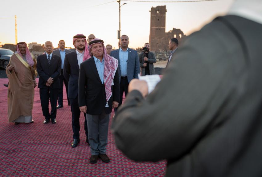 King visits Northern Badia, meets dignitaries, local figures