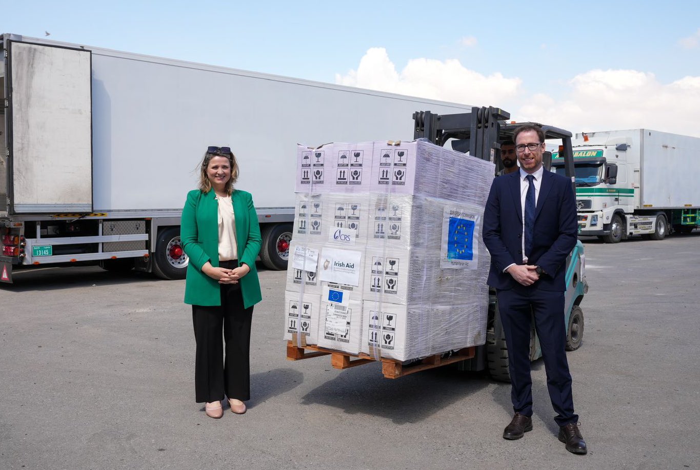 Ireland’s humanitarian aid shipment arrives in Jordan