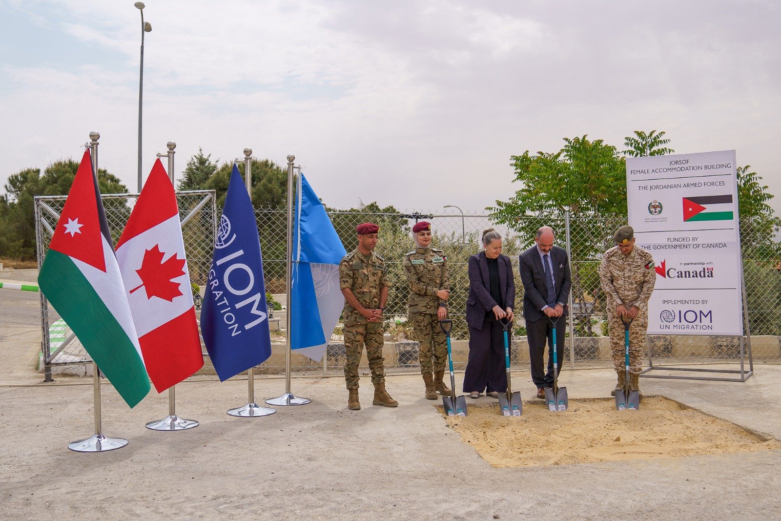 IOM , Canadian Embassy launch new project to support female soldiers in Jordan