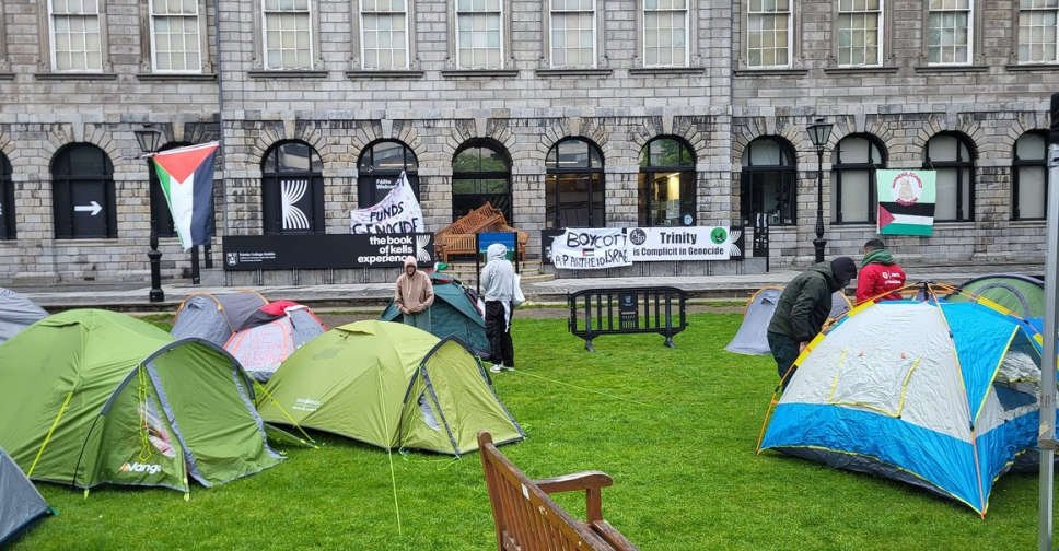 Students erect pro-Palestinian camp at Ireland’s Trinity College