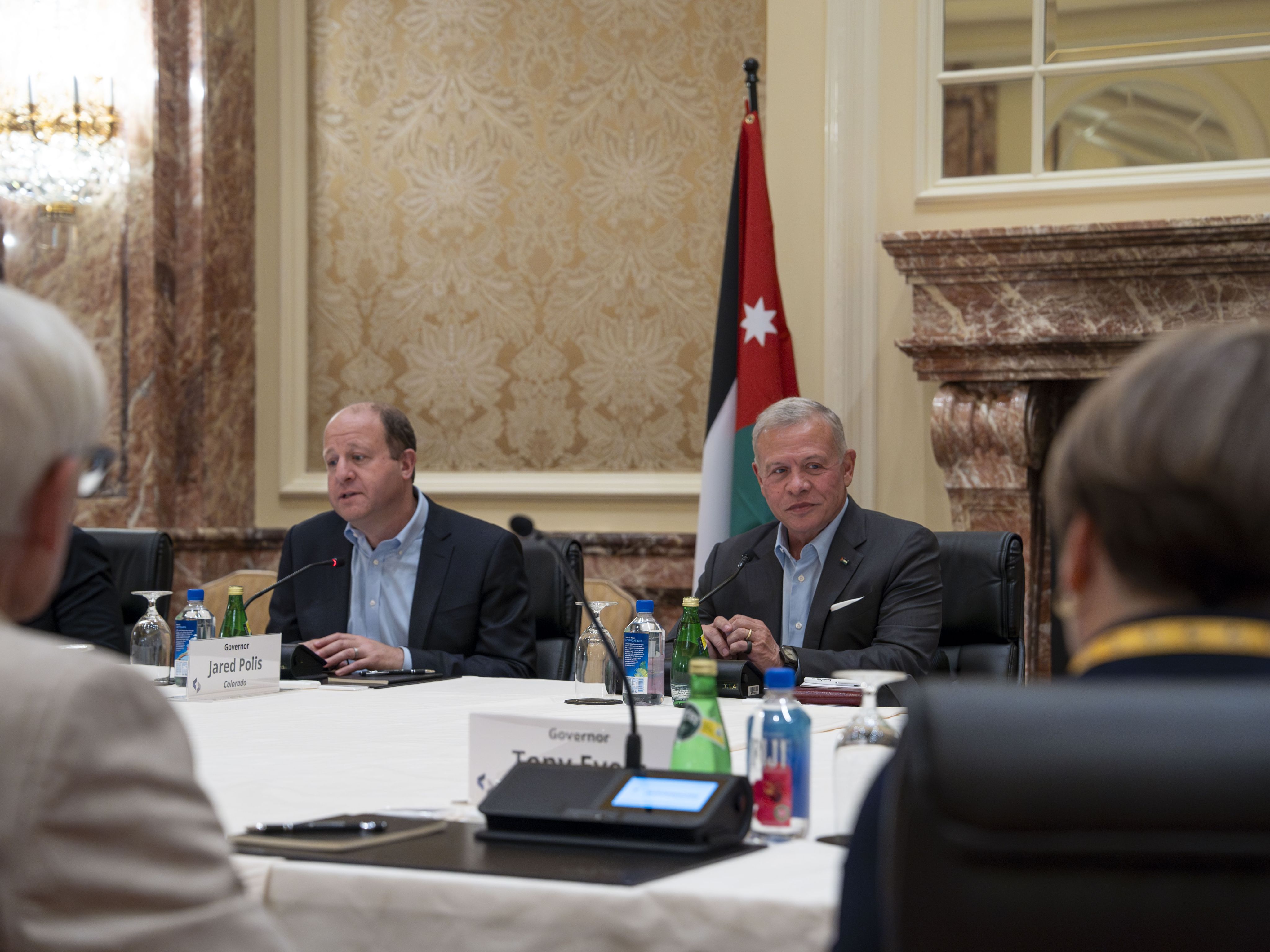 King meets US governors in Salt Lake City, discusses Gaza, bilateral ties