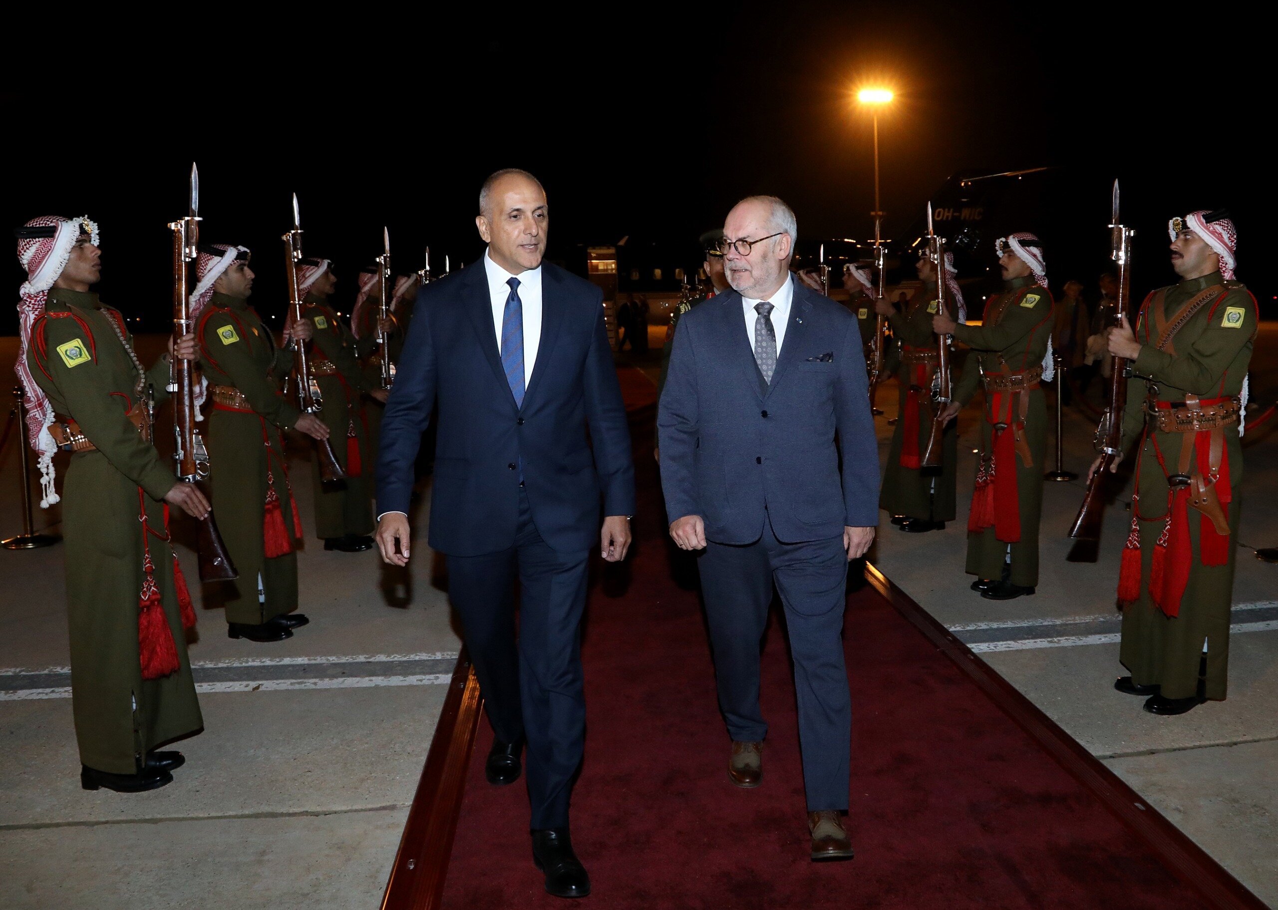 President of Estonia arrives in Amman