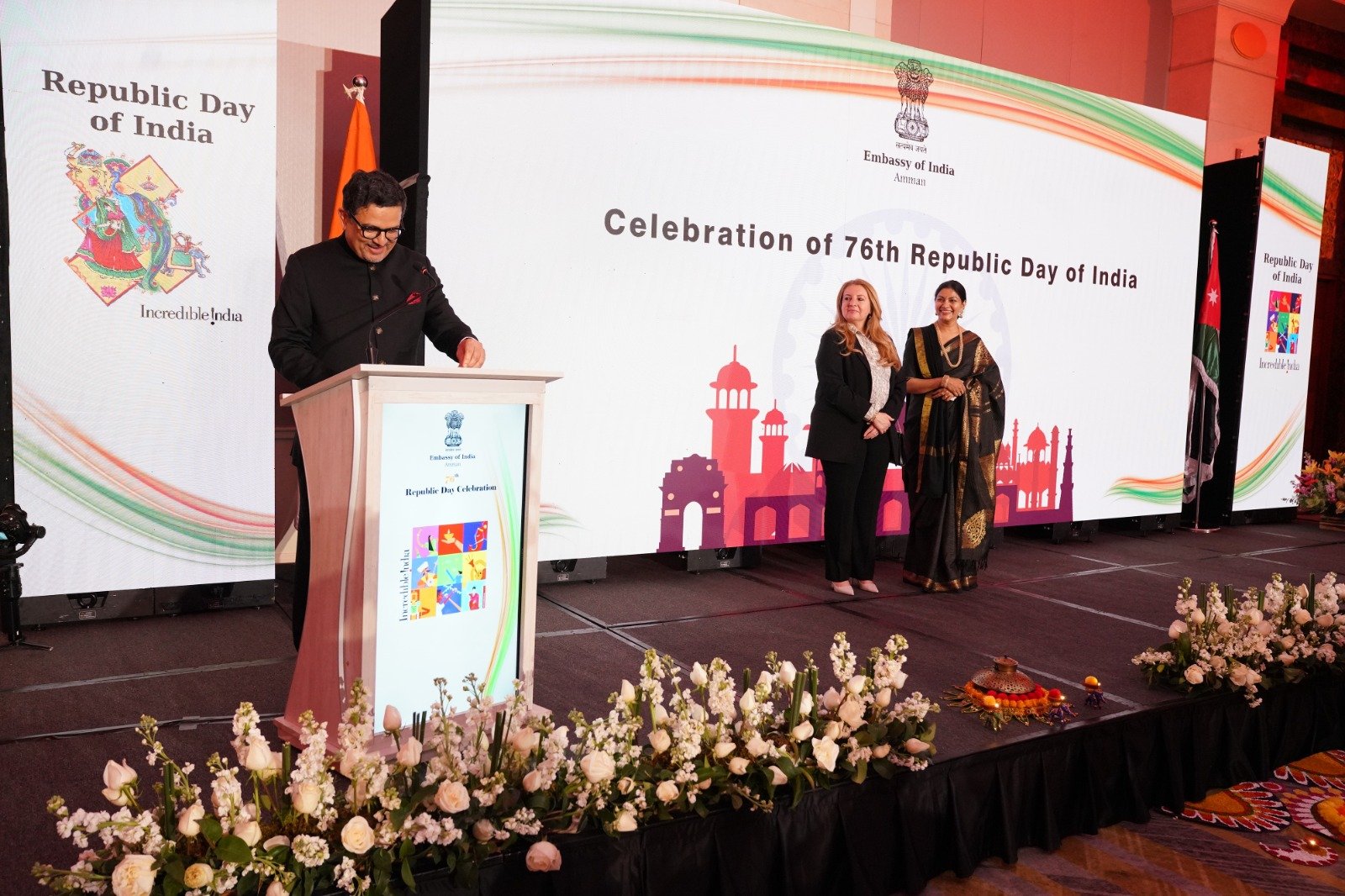 Ambassador Chauhan highlights strong India-Jordan ties on 76th Republic Day of India