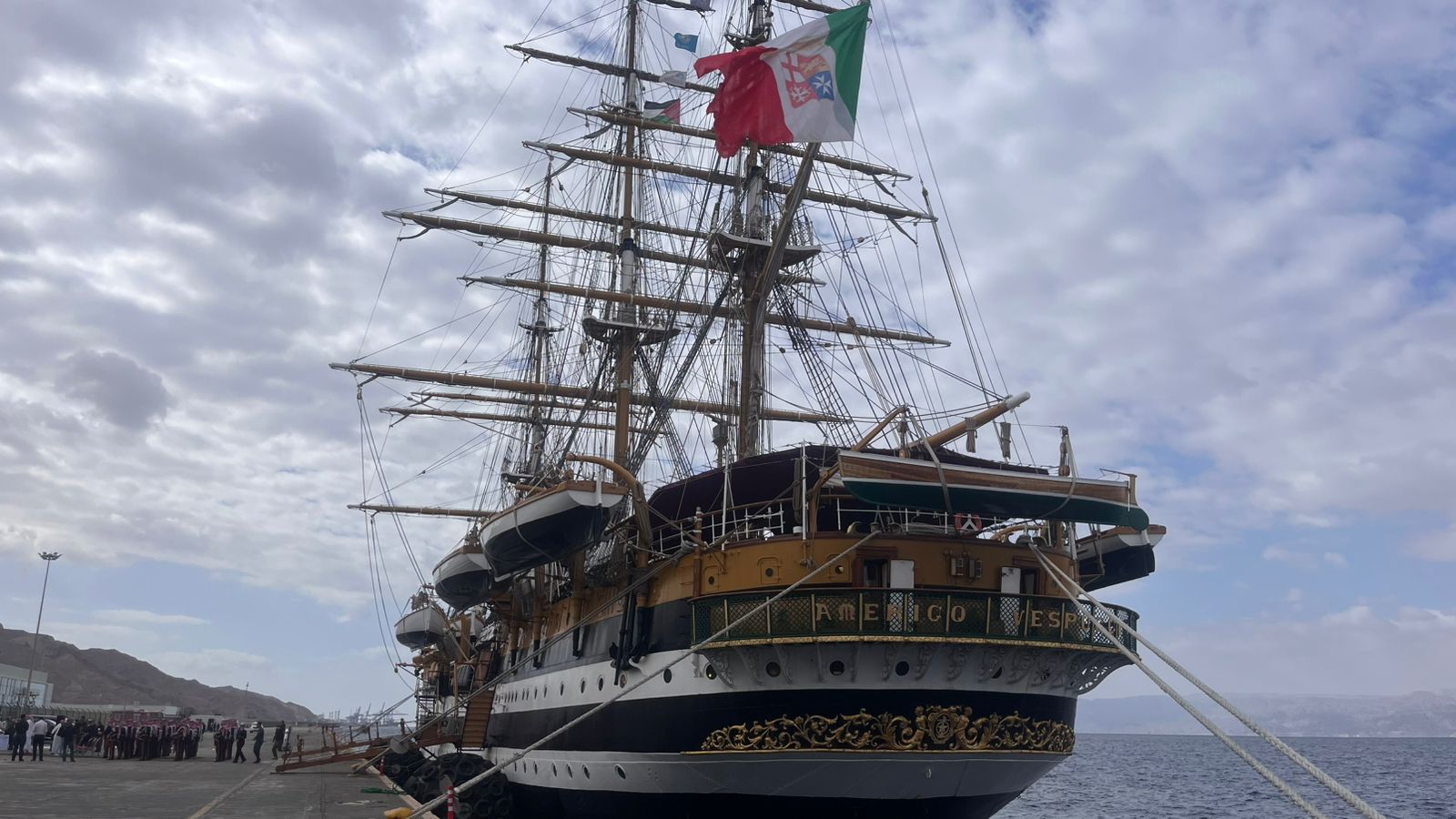 Italian Amerigo Vespucci makes historic stop in Aqaba