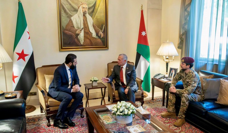 King meets Syria president, reiterates Jordan’s support for rebuilding Syria