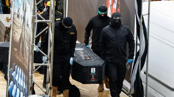 Hamas hands over bodies of four hostages, Israel frees Palestinian prisoners