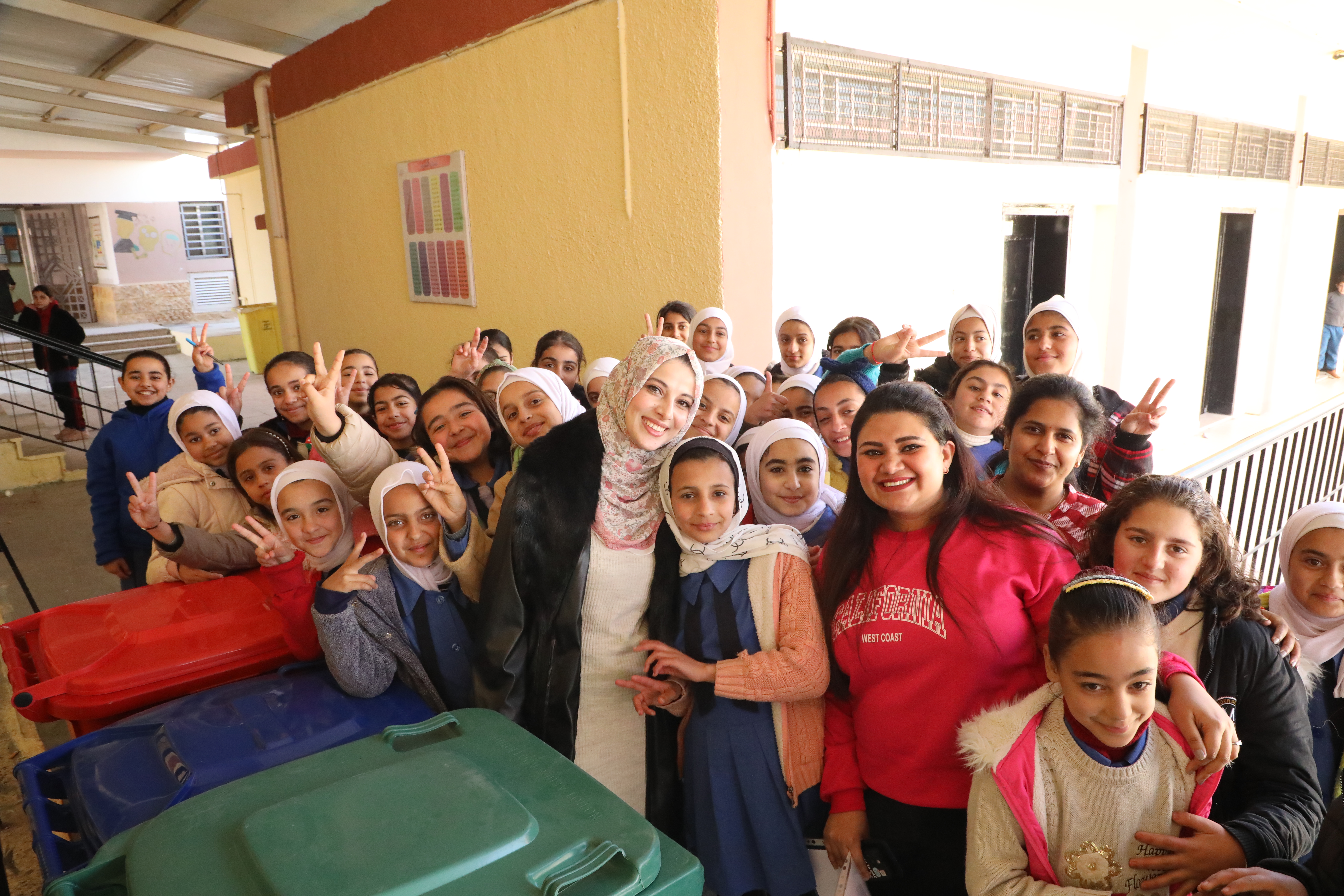 Classic Fashion donates waste sorting containers to schools in Ramtha