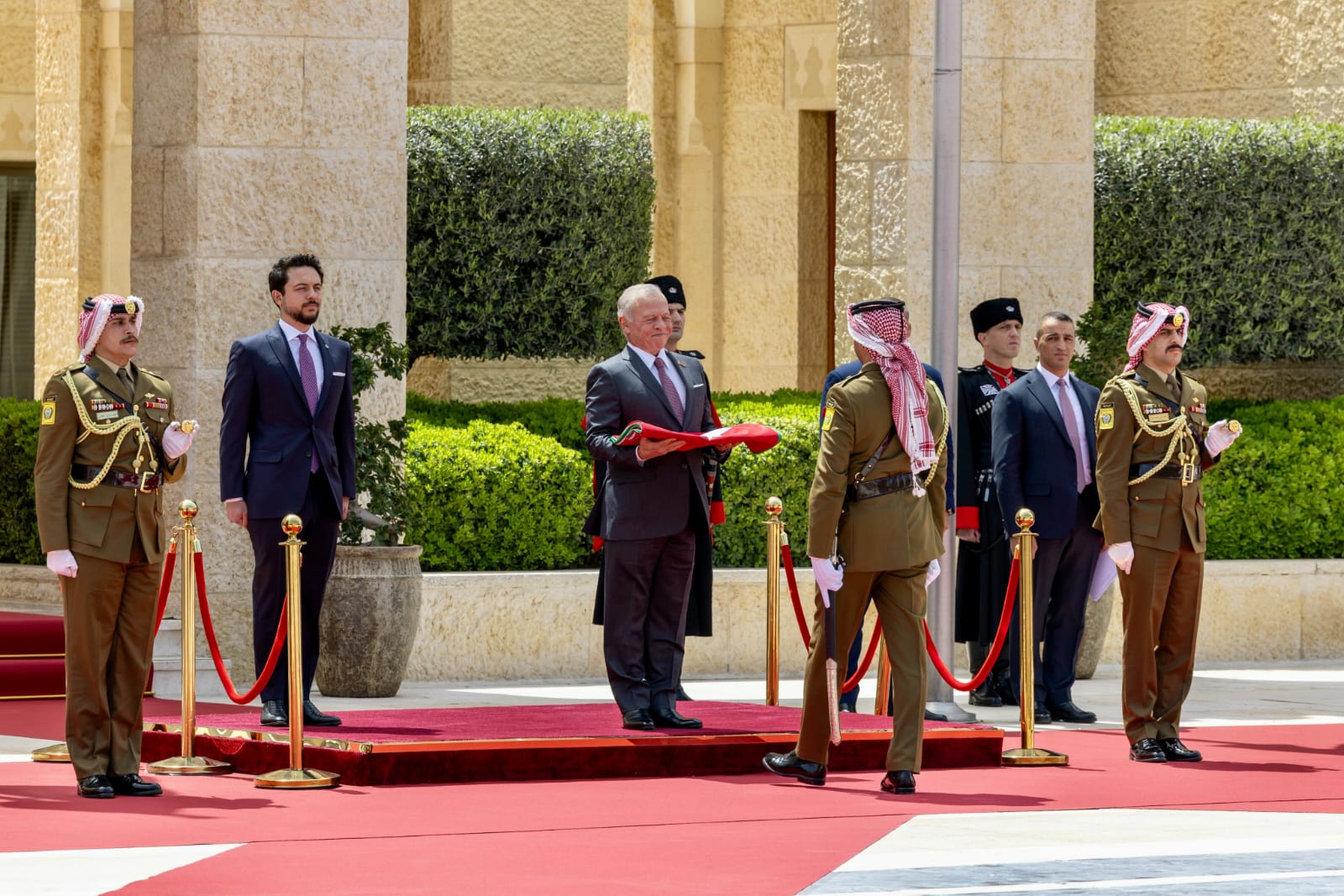 King attends Jordan Flag Day ceremony