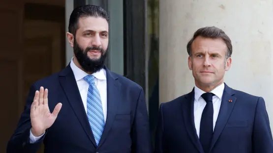 Syrian leader meets Macron in first European visit
