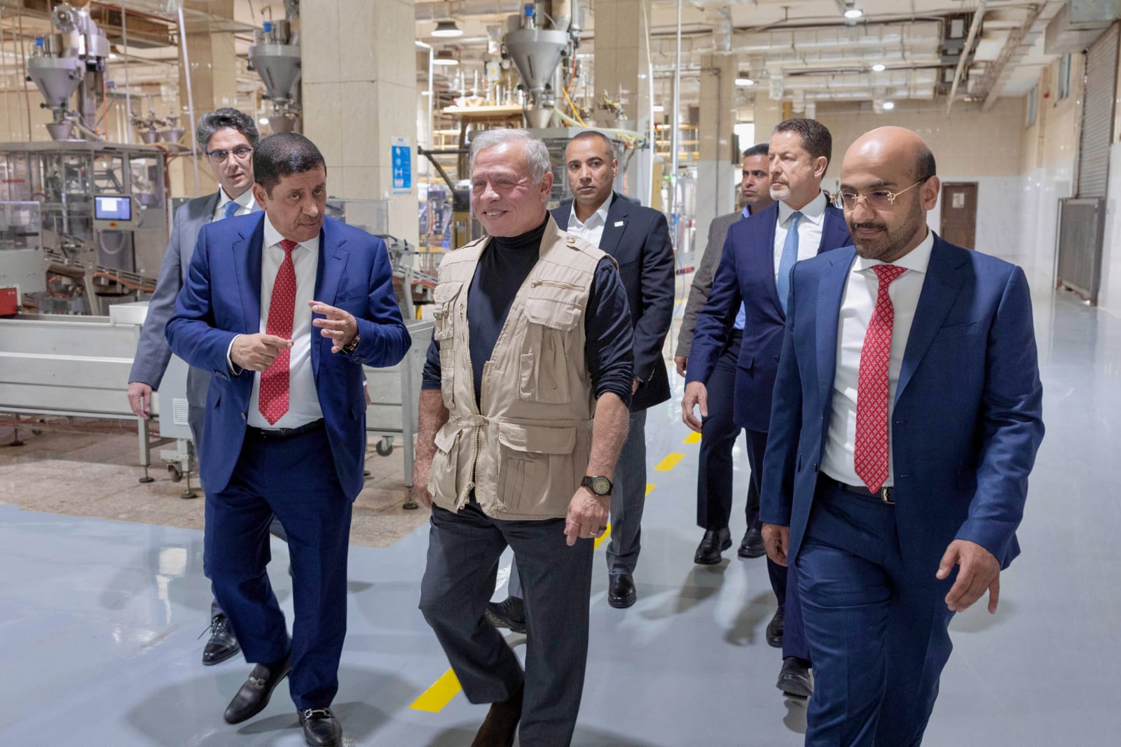 King visits three production factories in Al Muwaqqar Industrial City