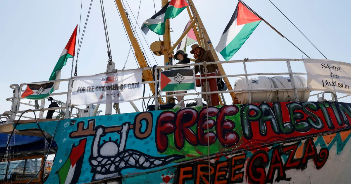 Flotilla for Gaza says boat struck by drone in Tunisian waters, authorities deny
