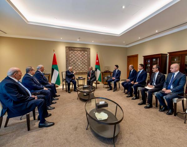 King receives President Abbas, reaffirms Jordan’s support for Palestinians