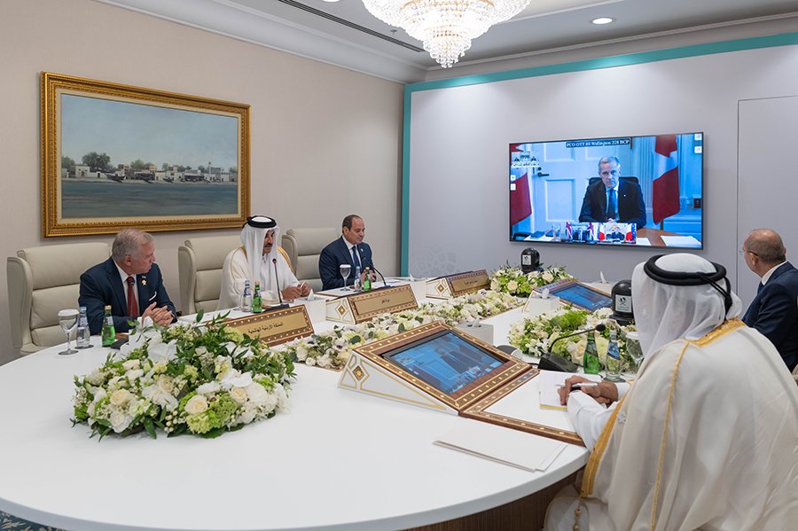 King, Qatar emir, Egypt president hold video call with leaders of France, UK, Canada