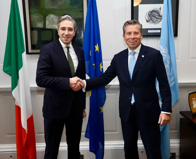 Irish Foreign Minister meets UN Humanitarian Chief as aid tents arrive in Gaza