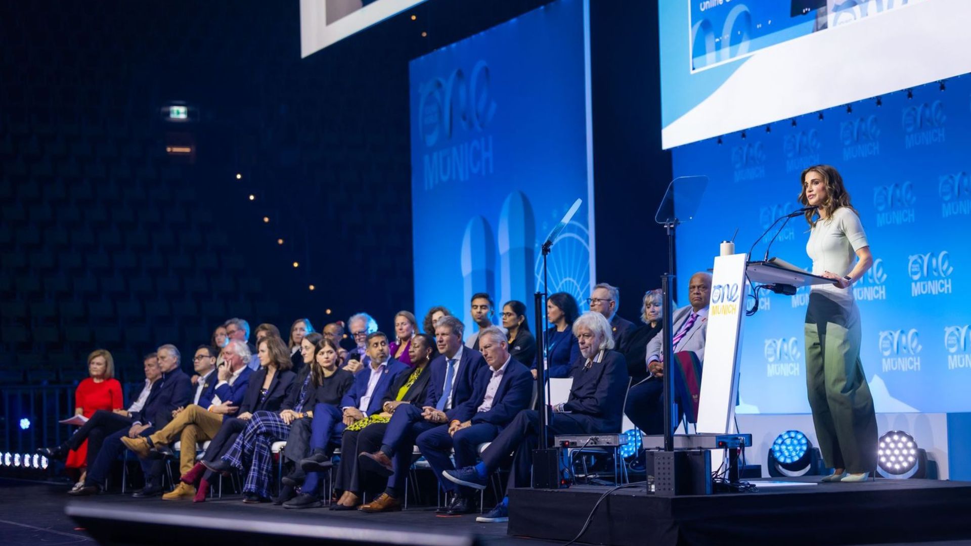 Queen Rania urges global youth to meet hate, indifference with hope at One Young World Summit in Munich