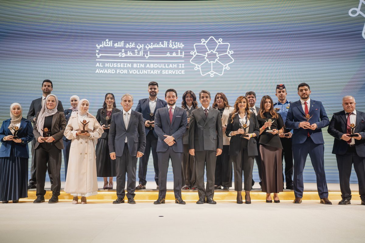 Crown Prince honours winners of Al Hussein bin Abdullah II Award for Voluntary Service