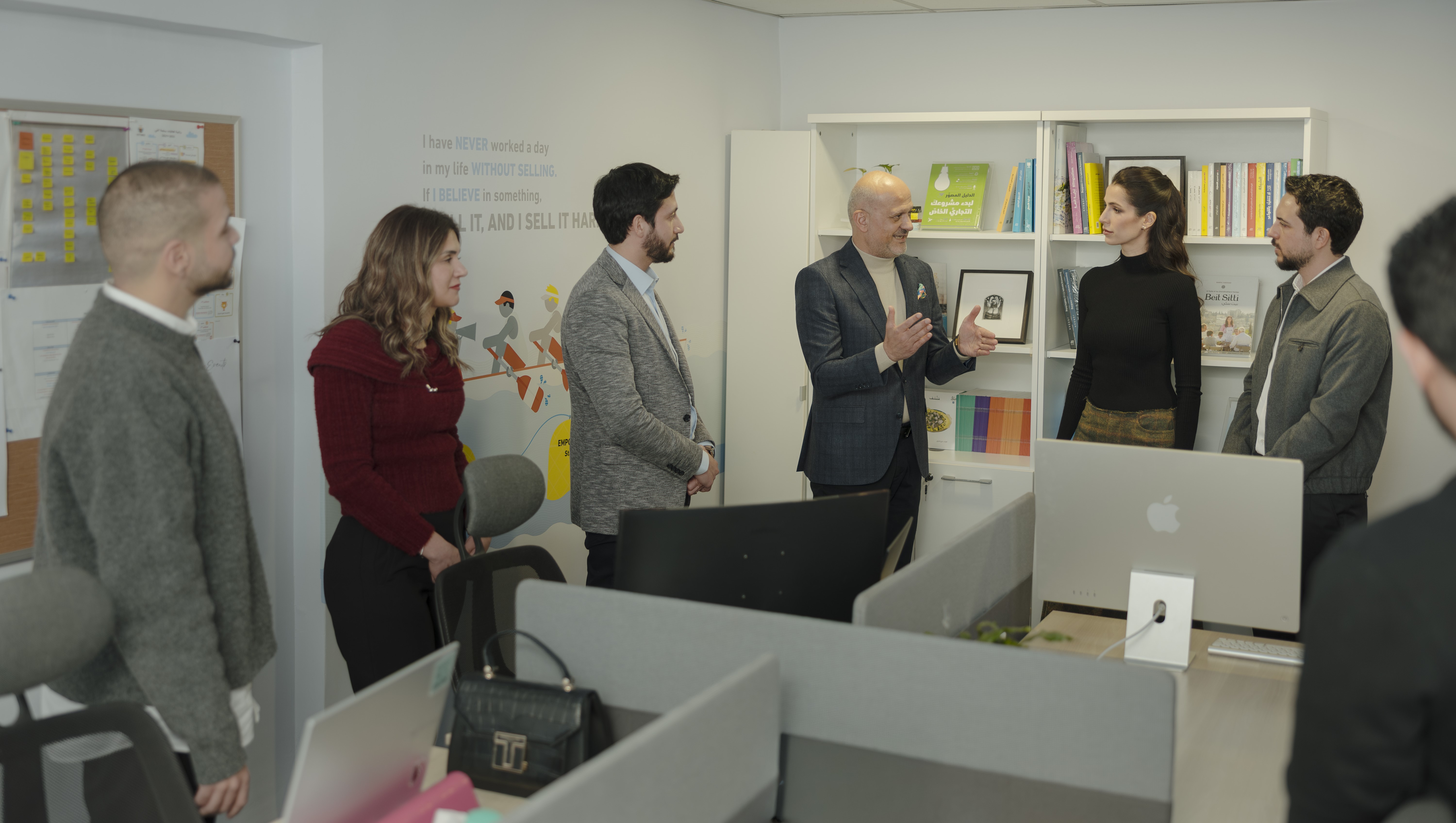 Crown Prince, Princess Rajwa visit Jabal Amman Publishers