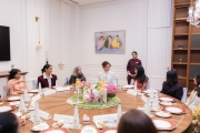 Queen Rania meets leading Indian women and entrepreneurs at Nita Mukesh Ambani cultural centre