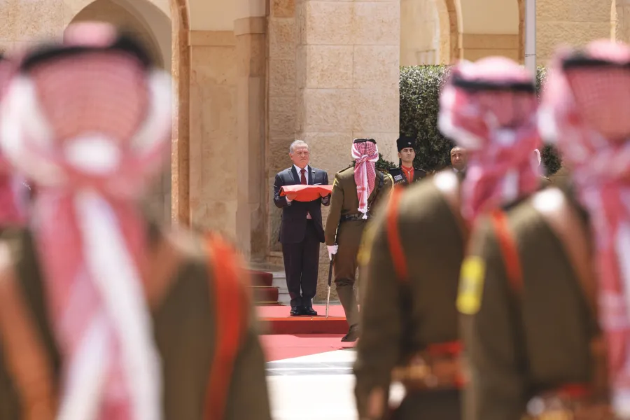 King attends Jordan Flag Day ceremony