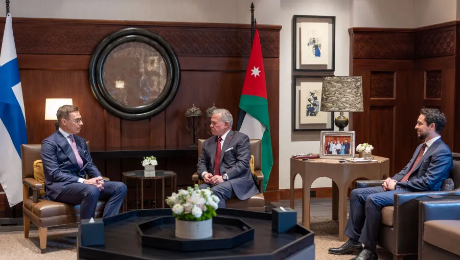 King, Finland president hold talks at Al Husseiniya Palace