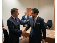 Crown Prince meets France president on margins of EU meeting in Cyprus