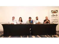 "مؤتمر صحفي لفريق مسرحية "أم كلثوم" قبيل عرضها في "جرش