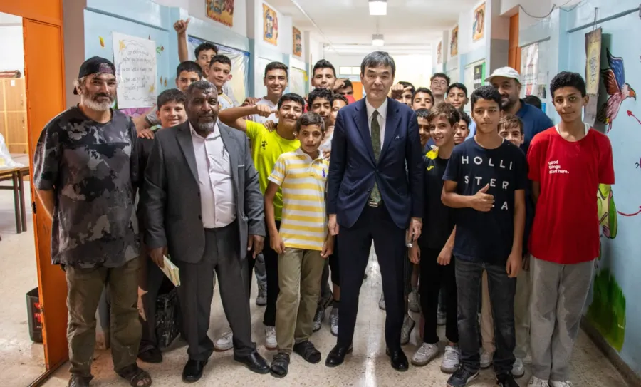 Japanese Ambassador visits UNRWA summer camp in Amman, pledges continued support for Palestine refugees