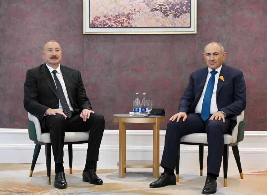 President of Azerbaijan Ilham Aliyev holds meeting with Prime Minister of Armenia in Bishkek