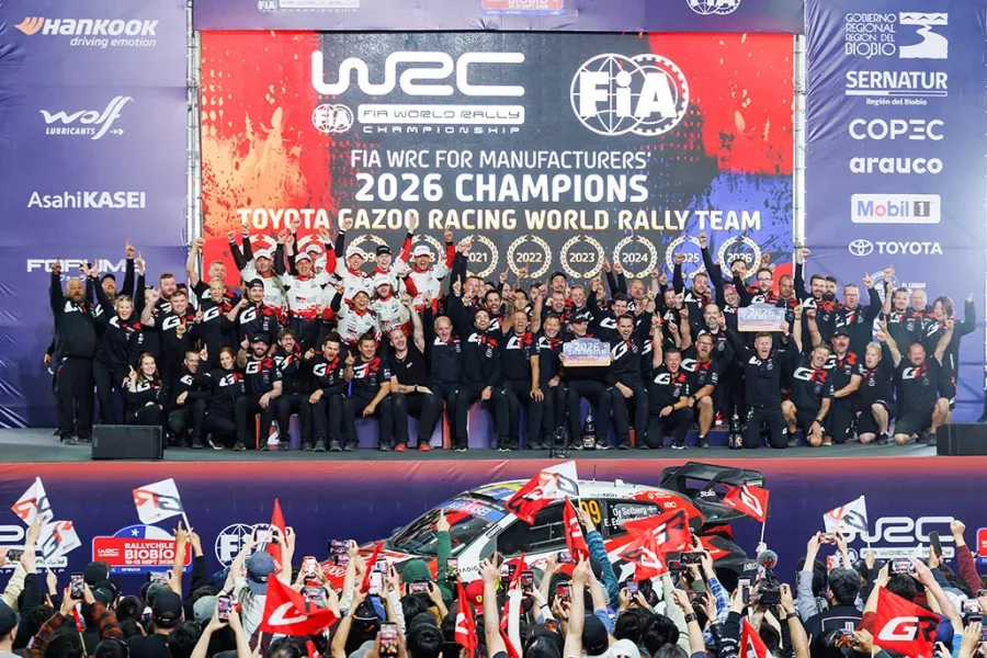 GAZOO Racing secures record-equaling sixth consecutive WRC manufacturers’ title at Rally Chile