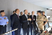 Photo of Regent reviews progress of earthquake drill