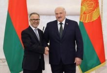 Photo of Jordan’s ambassador to Belarus presents credentials to President Lukashenko