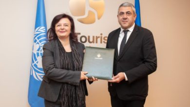 Photo of Ambassador Saqqa presents credentials to UNWTO Secretary-General