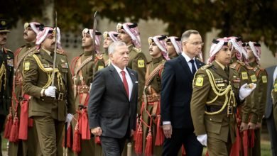 Photo of King holds talks with Poland president at Al Husseiniya Palace 