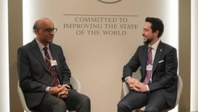 Photo of Crown Prince meets Singapore president at WEF Annual Meeting