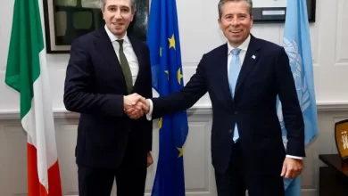 Photo of Irish Foreign Minister meets UN Humanitarian Chief as aid tents arrive in Gaza