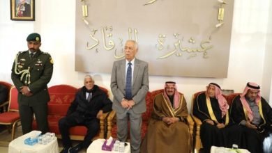 Photo of مندوبا عن الملك وولي العهد .. العيسوي يعزي الرقاد والعمرو