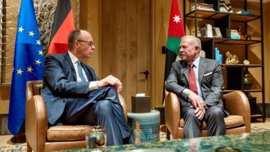 Photo of King meets with German chancellor, discusses cooperation, regional developments